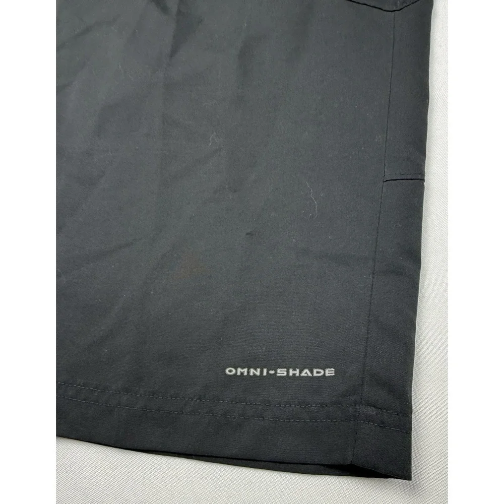 Columbia Womens Omni Shade Hiking‎ Pants Size 14 Black Outdoor Cargo